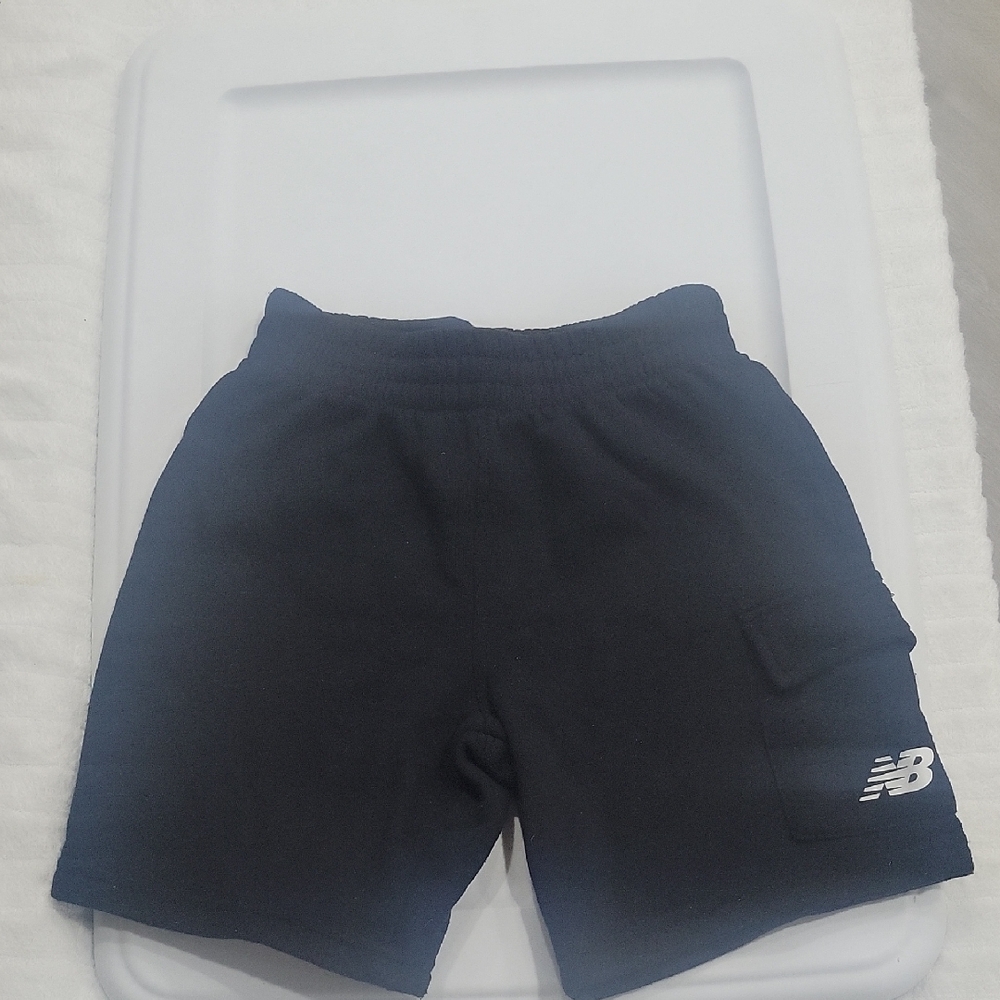 New Balance Navy Blue Athletic Shorts with Logo Pocket